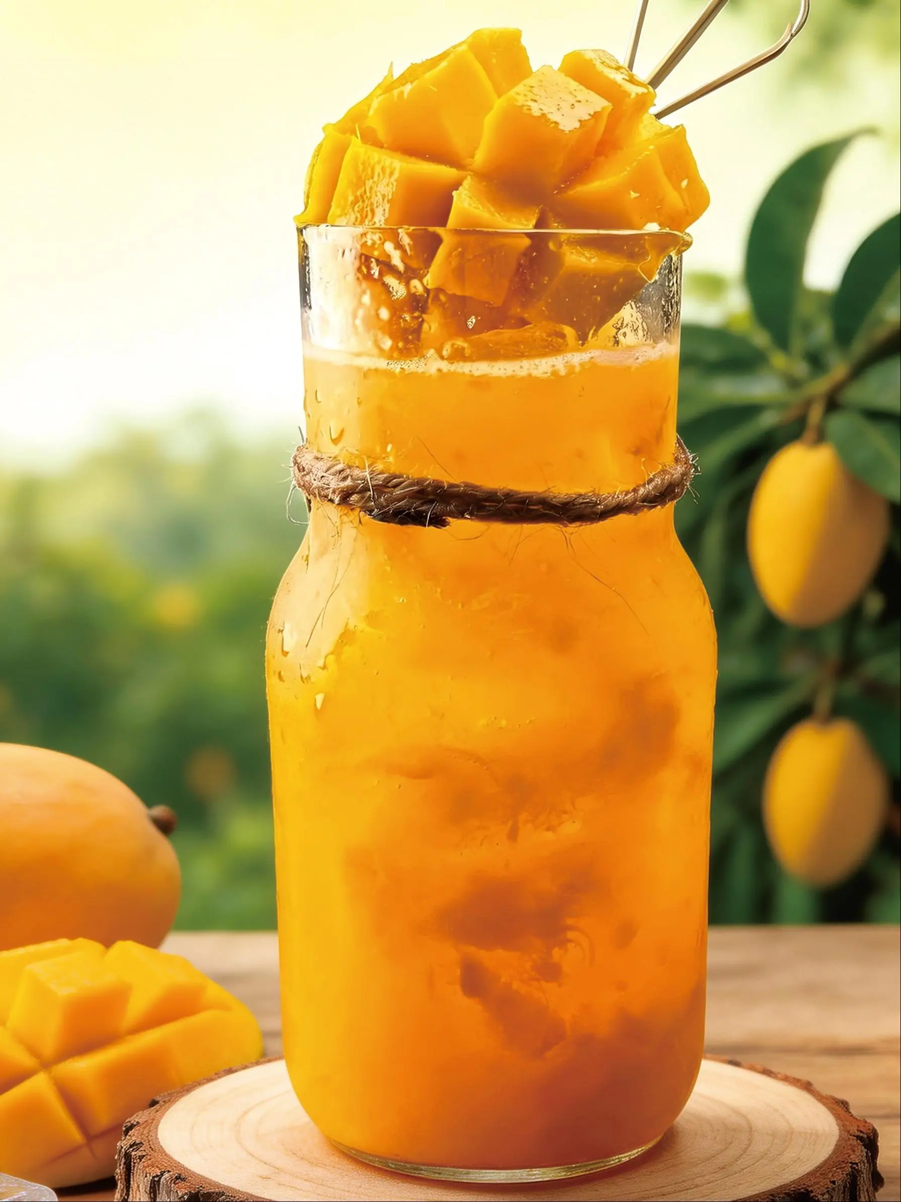 Mango juice concentrate application — SariBoost beverage base for beverage manufacturers and foodservice