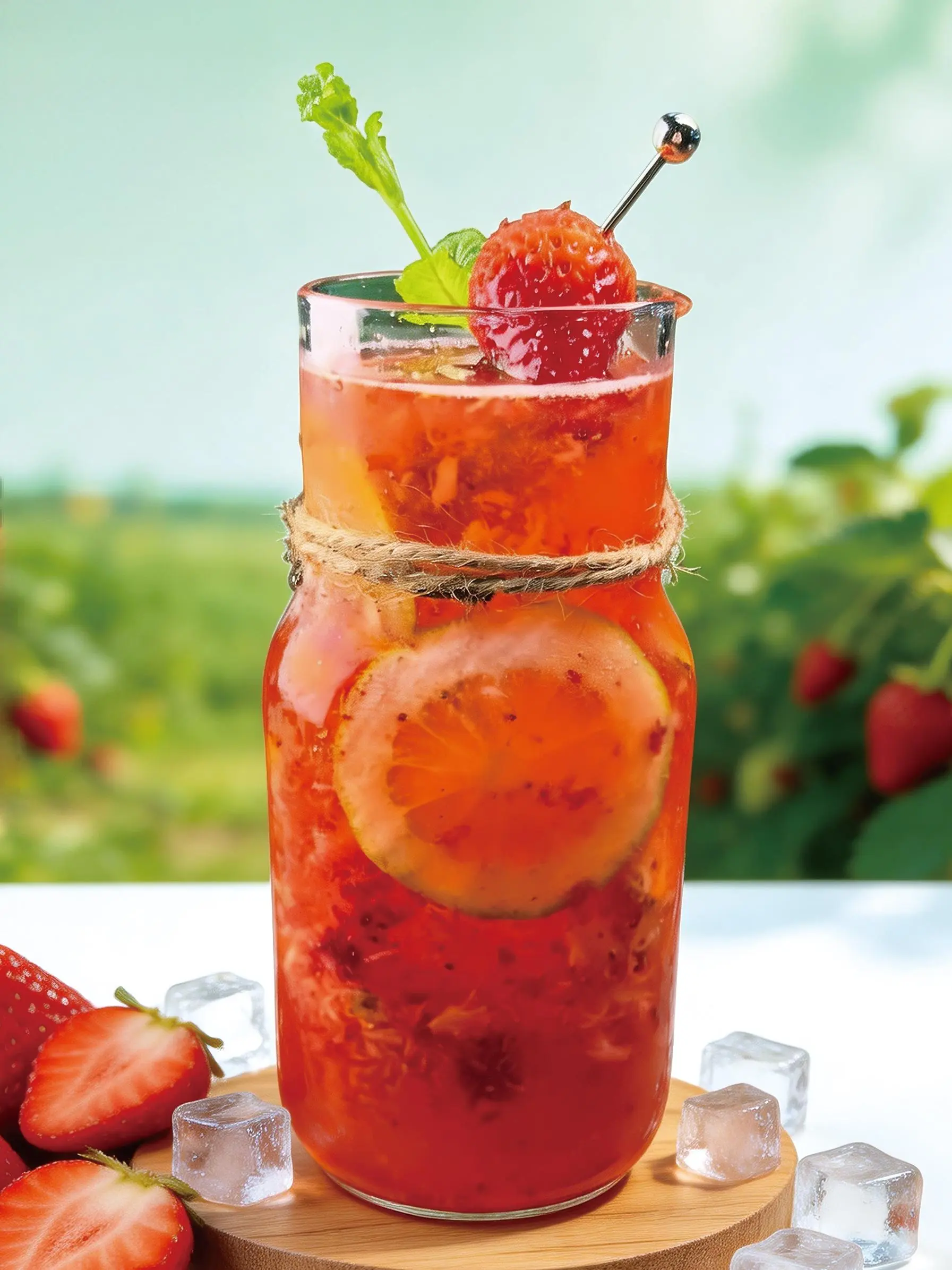 Strawberry fruit beverage base manufacturer — premium fruit syrup for beverage chains